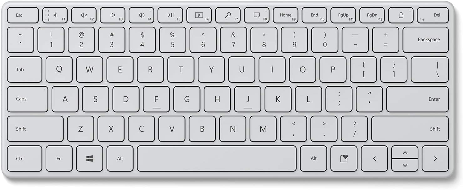 Microsoft Designer Compact Keyboard in der Farbe Grau